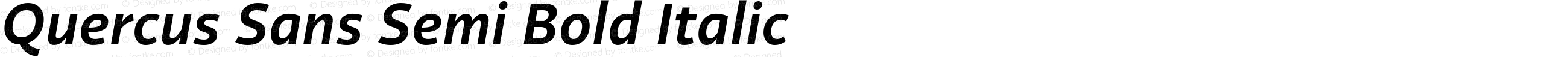 Quercus Sans Semi Bold Italic