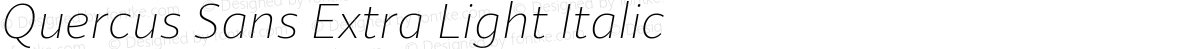 Quercus Sans Extra Light Italic