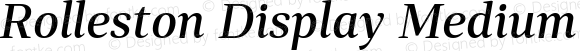 Rolleston Display Medium Italic