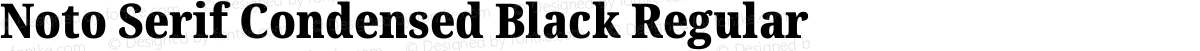 Noto Serif Condensed Black Regular