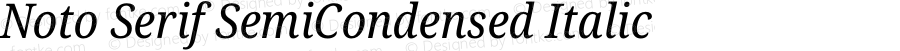 Noto Serif SemiCondensed Italic