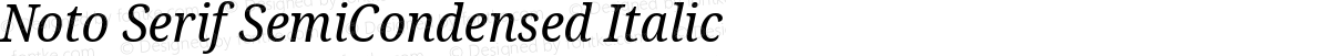 Noto Serif SemiCondensed Italic