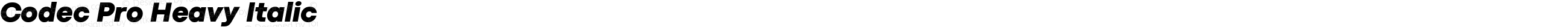 Codec Pro Heavy Italic
