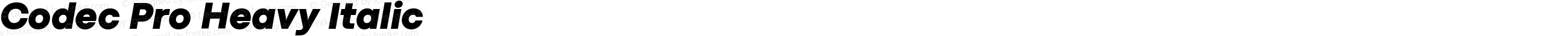 Codec Pro Heavy Italic