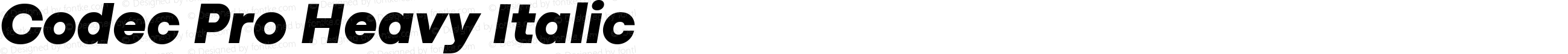 Codec Pro Heavy Italic