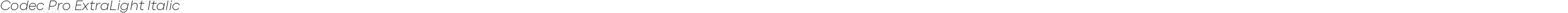 Codec Pro ExtraLight Italic