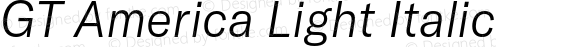 GT America Light Italic