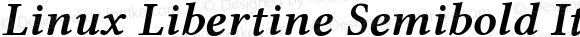 Linux Libertine Semibold Italic