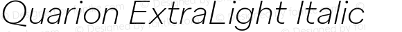 Quarion-ExtraLightItalic