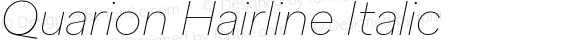 Quarion Hairline Italic