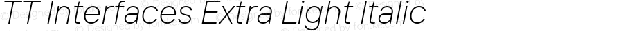 TTInterfaces-ExtraLightItalic