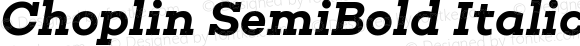 Choplin SemiBold Italic