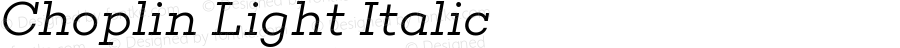 Choplin Light Italic