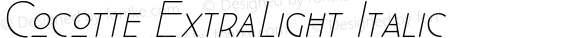 Cocotte ExtraLight Italic