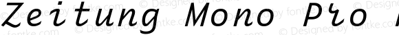 Zeitung Mono Pro Regular Italic