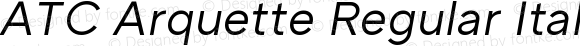 ATC Arquette Regular Italic