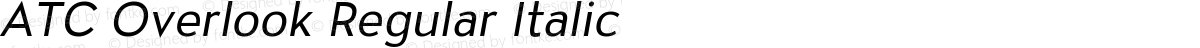 ATC Overlook Regular Italic