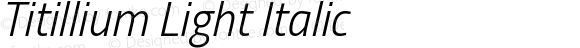 Titillium Light Italic