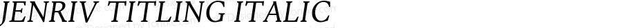 Jenriv Titling Italic