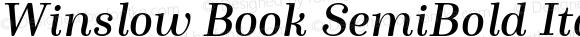 Winslow Book SemiBold Italic