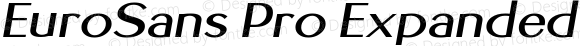 EuroSans Pro Expanded Bold Oblique