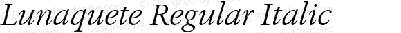 Lunaquete Regular Italic