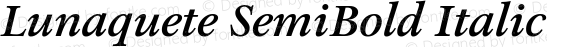 Lunaquete SemiBold Italic