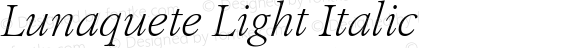 Lunaquete-LightItalic