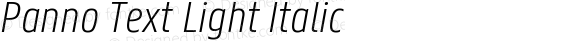 Panno Text Light Italic