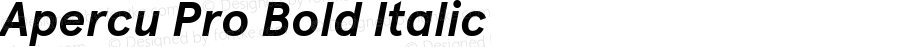 Apercu Pro Bold Italic Version 5.002 | wf-rip DC20190315