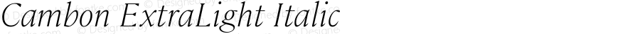 Cambon-ExtraLightItalic