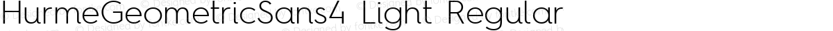 HurmeGeometricSans4 Light Regular