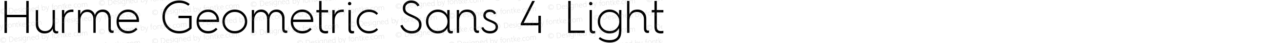 Hurme Geometric Sans 4 Light