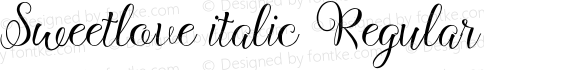 Sweetlove italic Regular