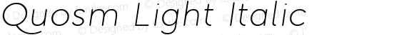 Quosm Light Italic