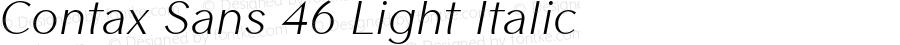 ContaxSans46-LightItalic