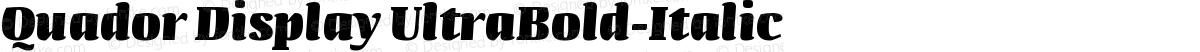 Quador Display UltraBold-Italic