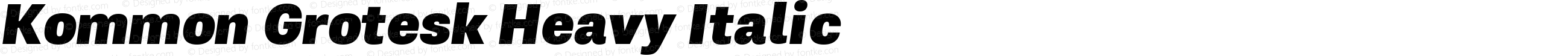 Kommon Grotesk Heavy Italic