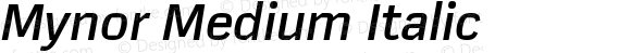 Mynor Medium Italic