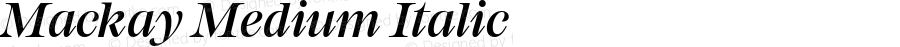 Mackay Medium Italic