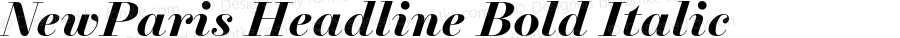 NewParis Headline Bold Italic