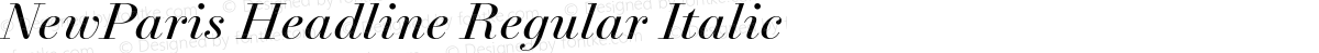 NewParis Headline Regular Italic