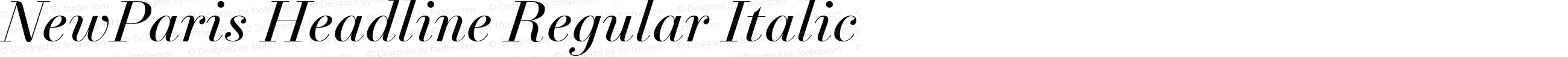 NewParis Headline Regular Italic