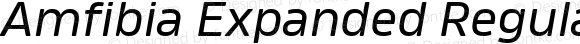 Amfibia Expanded Regular Italic