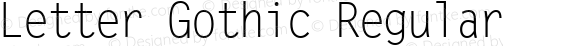 Letter Gothic Regular Version 1.02a