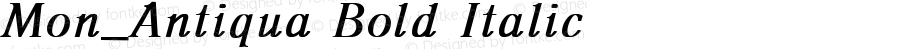 Mon_Antiqua Bold Italic