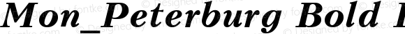 Mon_Peterburg Bold Italic
