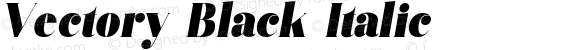Vectory Black Italic
