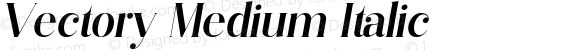 Vectory Medium Italic