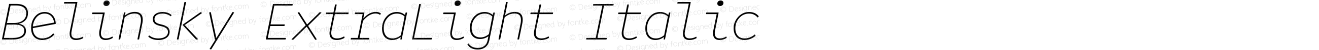 Belinsky-ExtraLightItalic